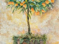 Декоративная фреска с апельсинами